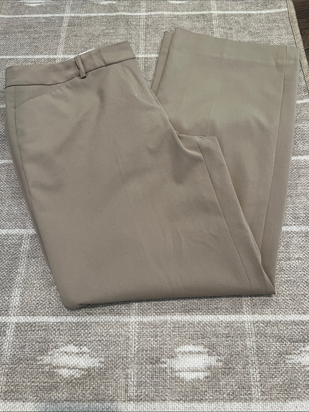 Philosophy Wide-Leg Trousers in Light Taupe